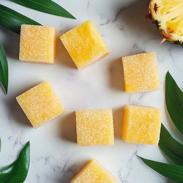 DIY Pineapple Sugar Scrub Cubes
