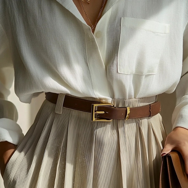 Tailored Trousers & Linen Shirt Outfit for Summer Chic