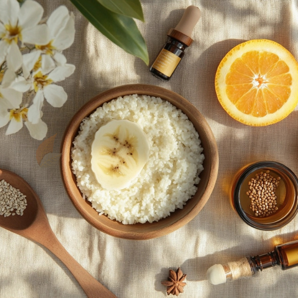 DIY Rice and Banana Glow Mask for Ageless Skin