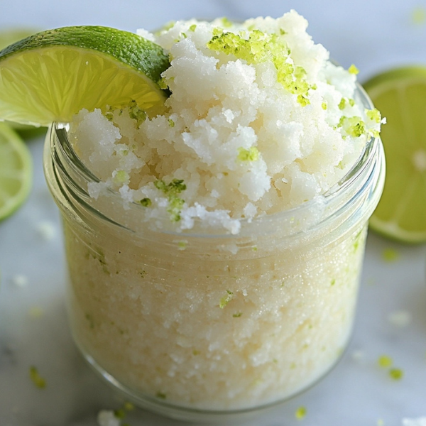 Coconut Lime Salt Scrub for Glowing Skin