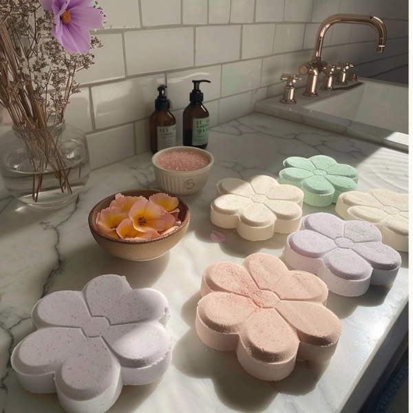 Calming Flower Bath Bombs at Home